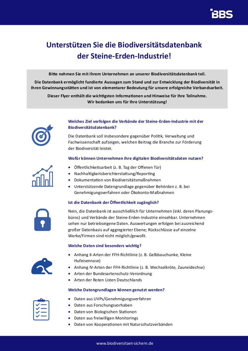 Flyer Biodiversitätsdatenbank